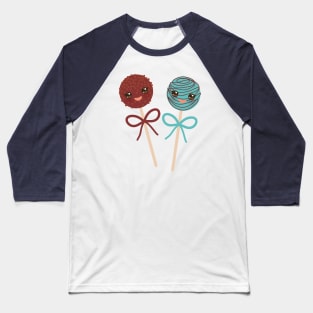 Sweet Cake pops with bow Baseball T-Shirt